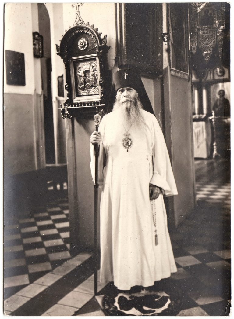 Архиепископ Тетрицкаройский Зиновий (Мажуга; 1896-1985), позднее митрополит, в схиме Серафим. Преподобный. Фото 1961 года из архива Д. Щербины.