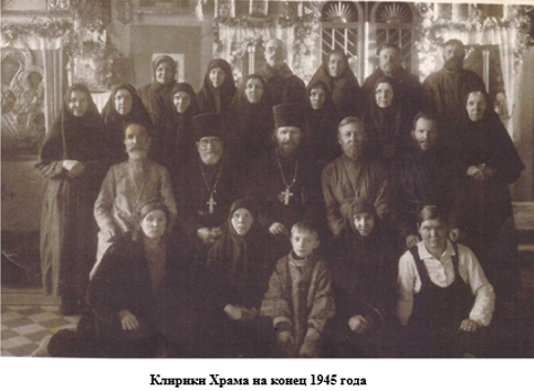Клирики Казанского храма на конец 1945 года